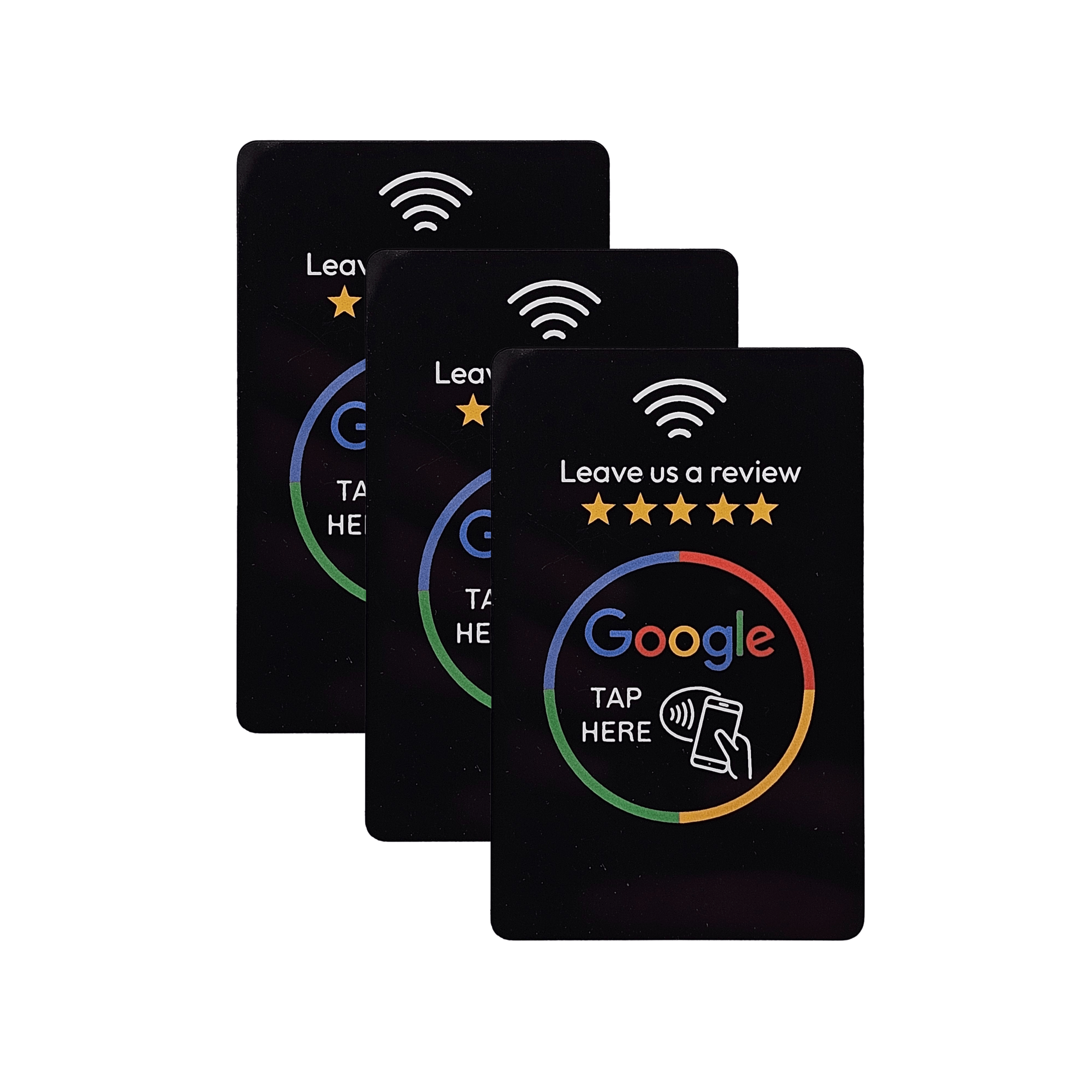 Google Review Card 3 Pack - Black