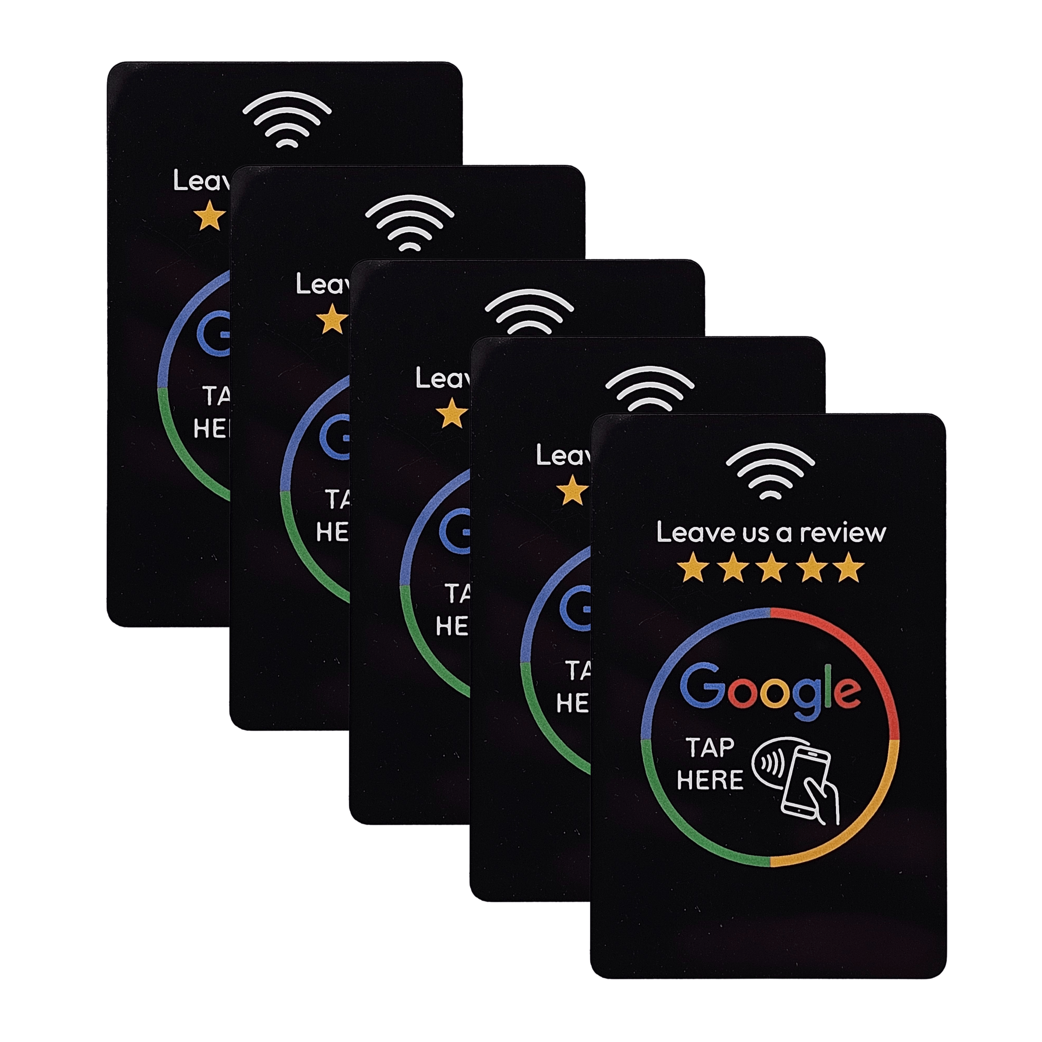 Google Review Card 5 Pack - Black